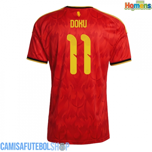 Camisa de time de futebol Bélgica Jeremy Doku #11 Replicas 1º Equipamento Mundo 2026 Manga Curta